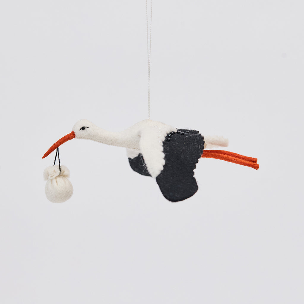 New Baby Stork Ornament