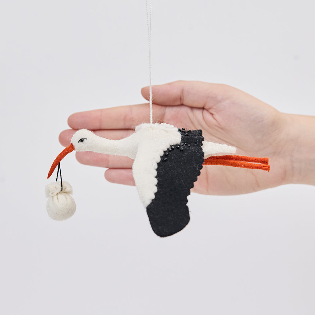 New Baby Stork Ornament