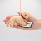 Reading Dog Ornament