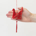 Red Gold Origami Crane