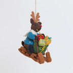 Rudolph on Sled Ornament