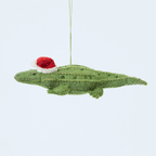 Santa Alligator Ornament