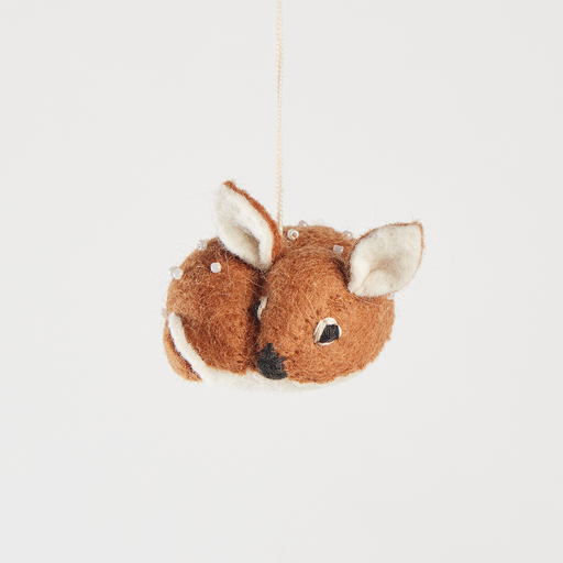 Sleepy Fawn Ornament