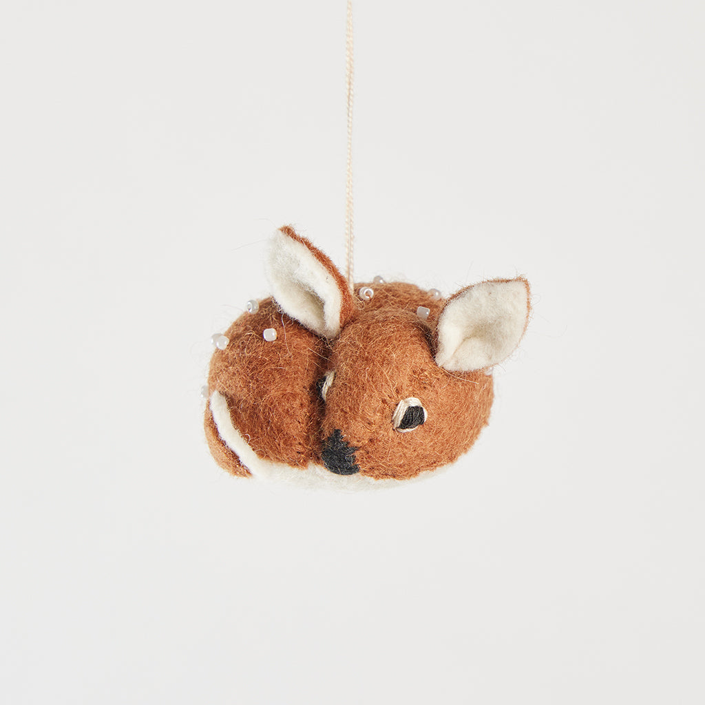 Sleepy Fawn Ornament