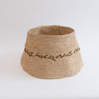Evergreen Crocheted Raffia Collar