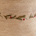 Evergreen Crocheted Raffia Collar