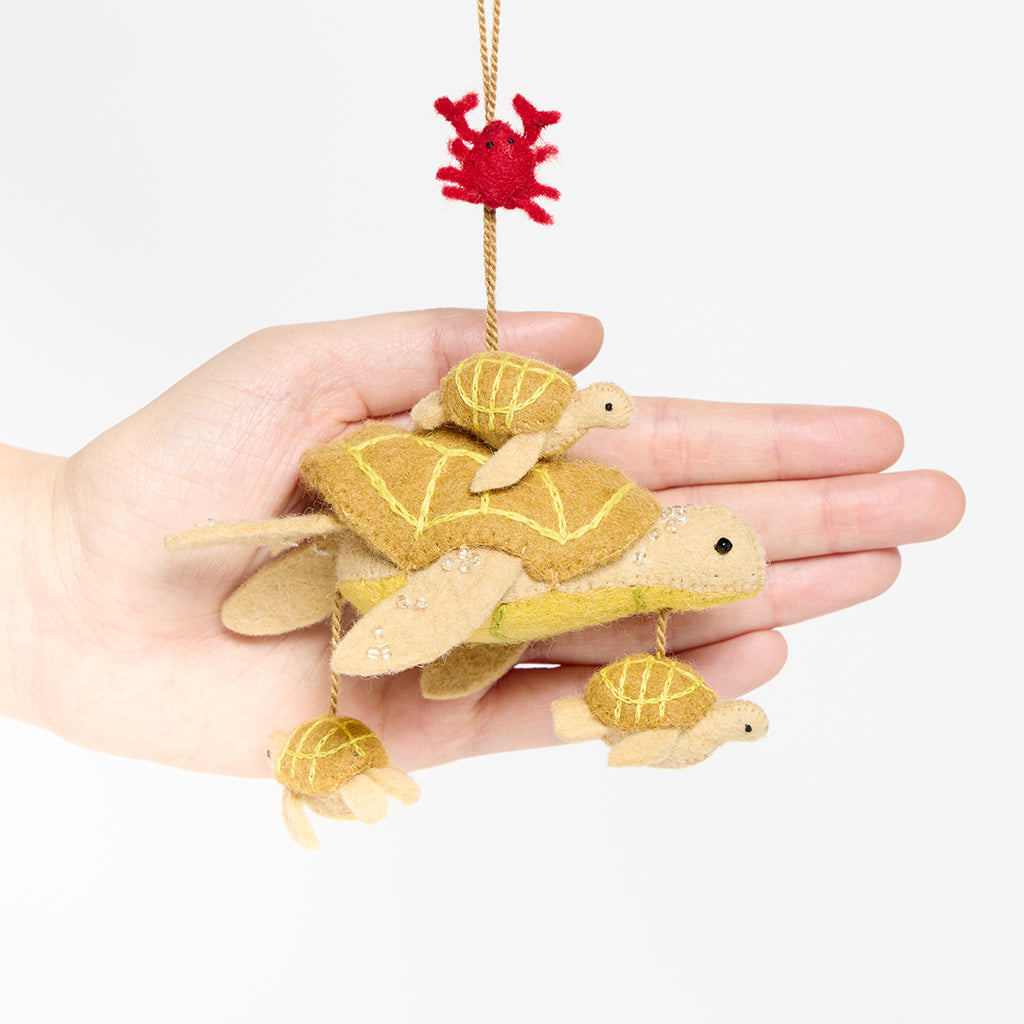Turtle with Babies Ornament